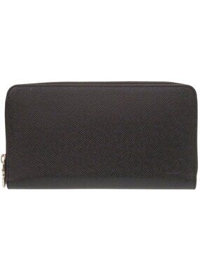 Louis Vuitton Zippy Organizer NM Taiga Zip Around Black Wallet